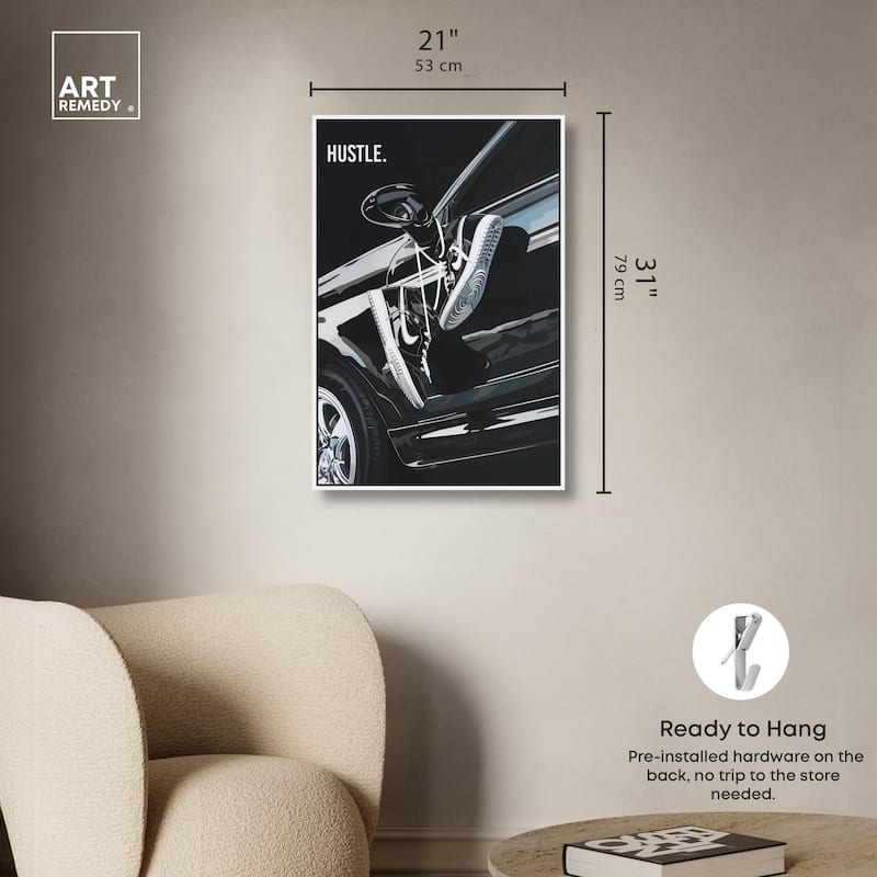 Sneaker Lace Car Canvas by Art Remedy