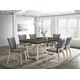 preview thumbnail 2 of 19, Biloxi 71-inch Rectangular Dining Set Greyish Brown Grey / Distressed White - 7-Piece