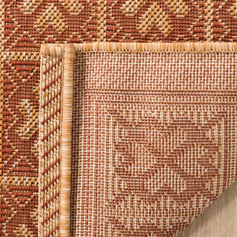SAFAVIEH Courtyard Jacklyn Geometric Block Indoor/ Outdoor Area Rug
