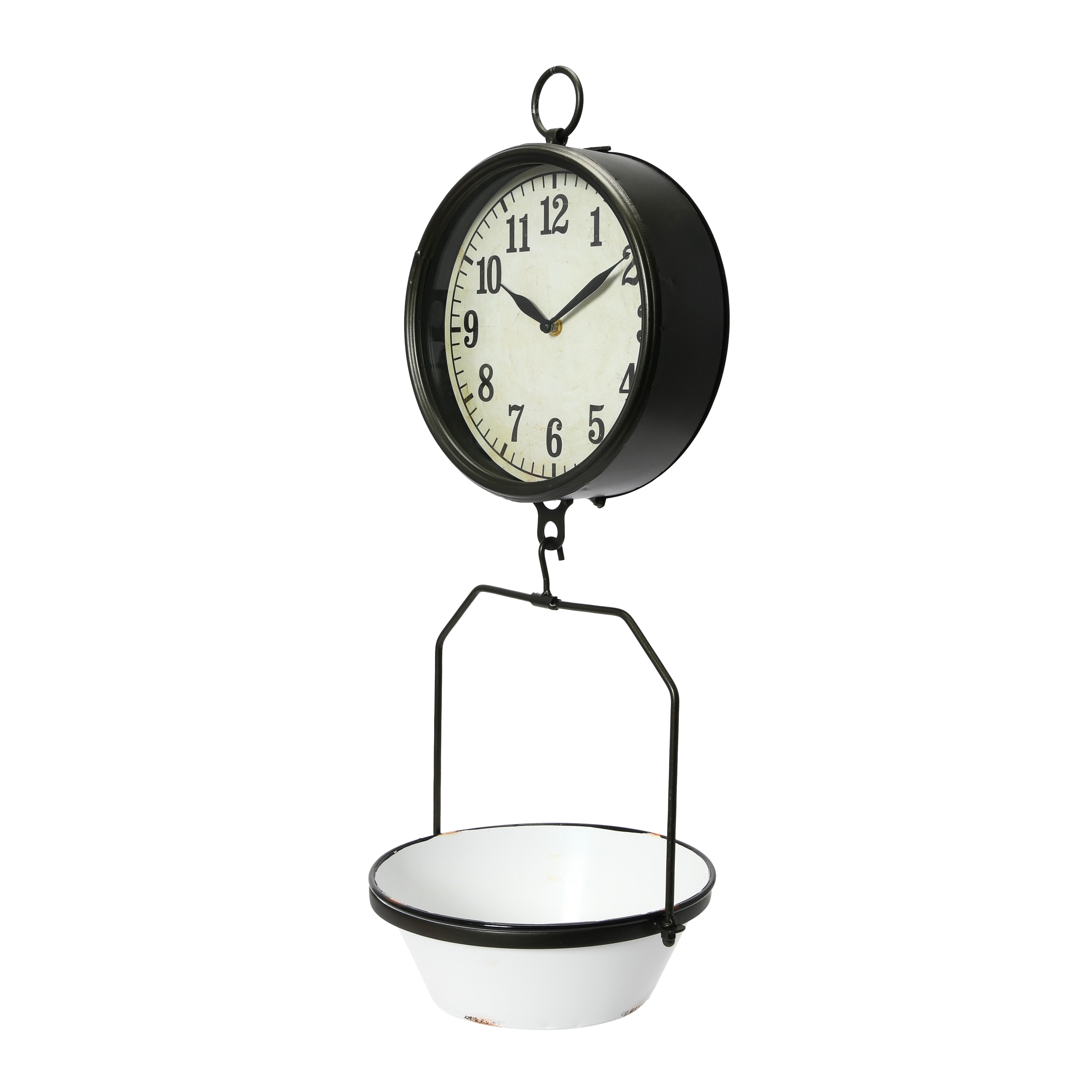 White Decorative Reproduction Scale Wall Clock