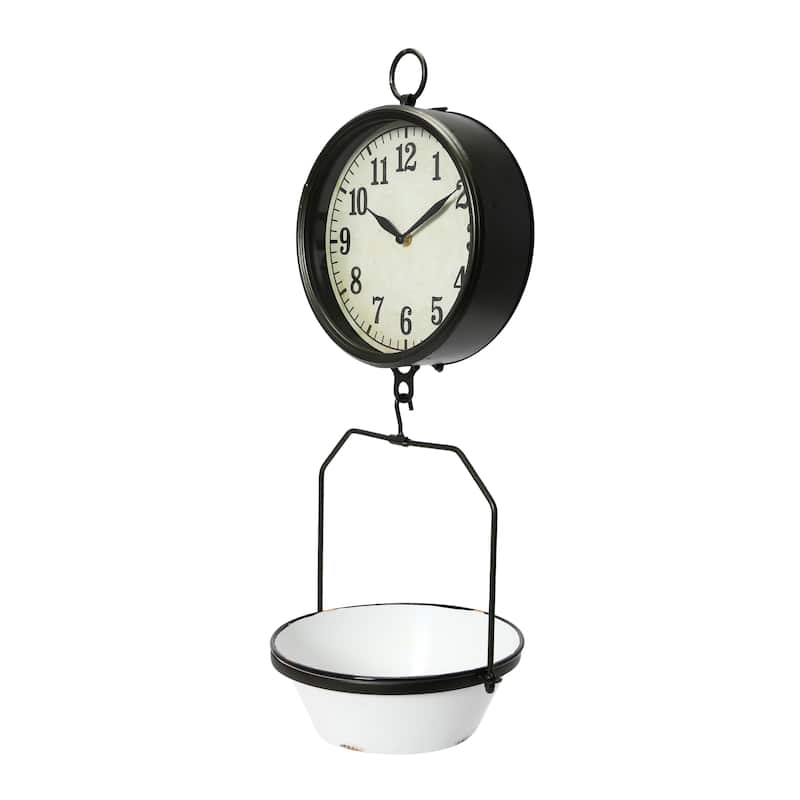 White Decorative Reproduction Scale Wall Clock