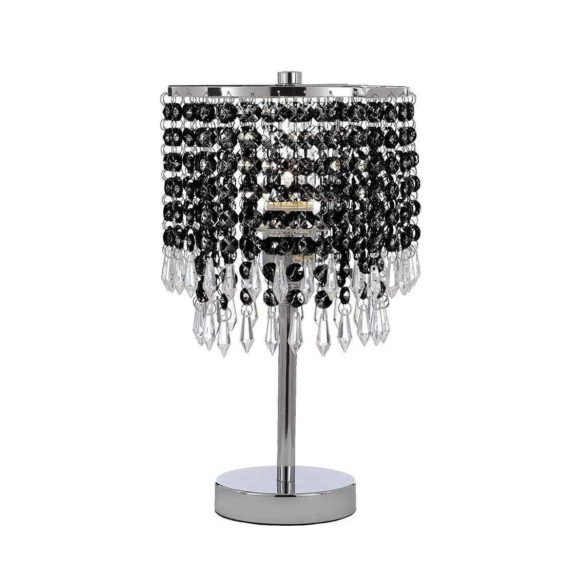 black crystal table lamp