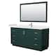 Option Green, Nickel Trim, Carrara Cultured Marble Top