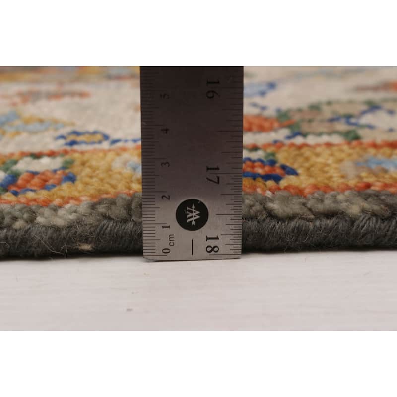 ECARPETGALLERY Hand-knotted Jules Serapi Grey Wool Rug - 9'4 x 11'11