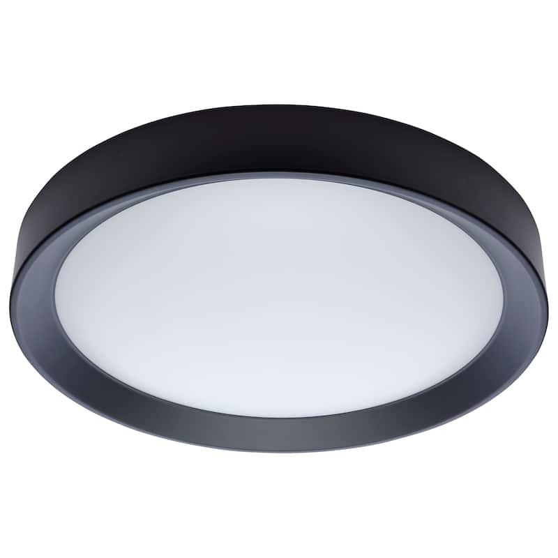 Selene 17 Inch LED Flush Mount CCT Selectable Black Finish