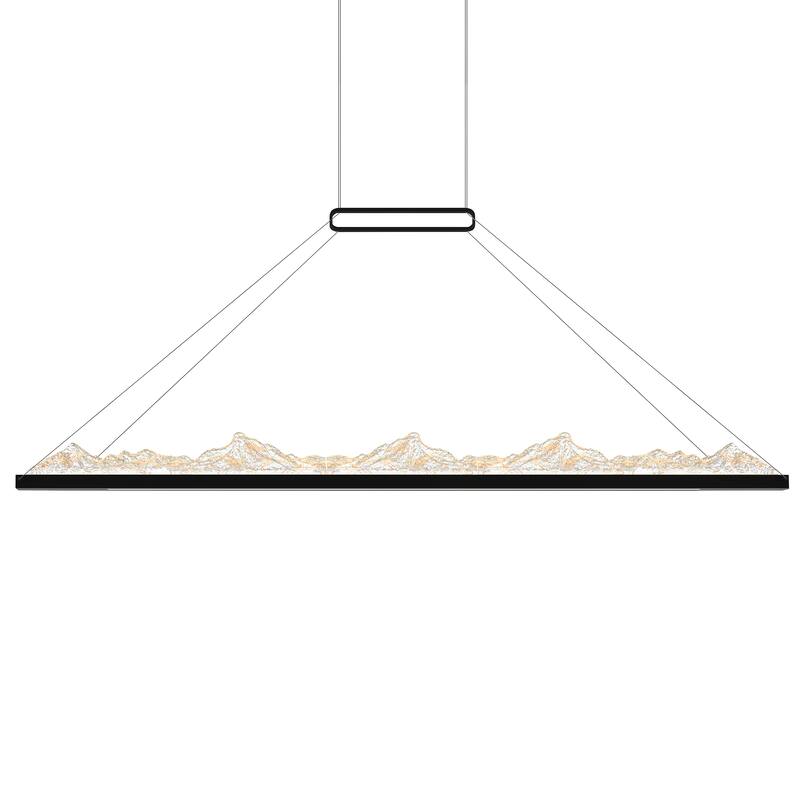Himalayas Integrated LED Black Chandelier