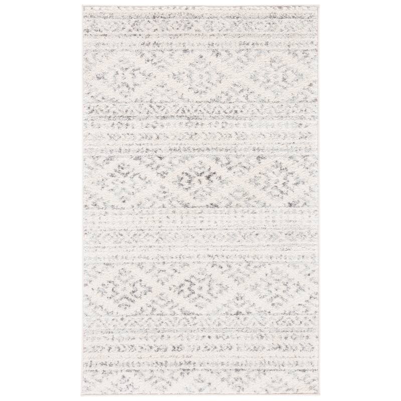 SAFAVIEH Tulum Bora Moroccan Boho Chic Area Rug - 2' x 3' - Ivory/Grey