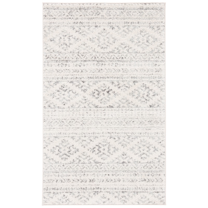 SAFAVIEH Tulum Vetuta Moroccan Boho Chic Area Rug - 2' x 3' - Ivory/Grey