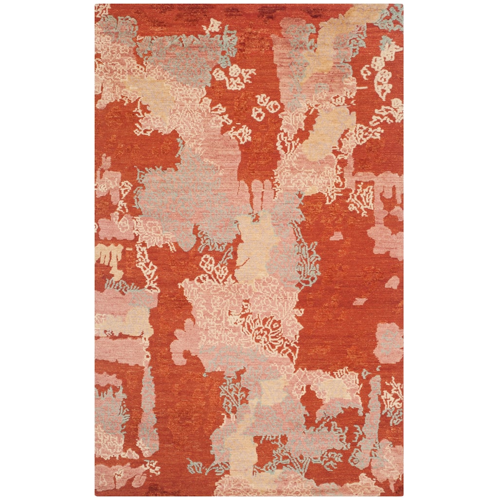 SAFAVIEH Hand-knotted Santa Fe Nelida Modern Wool Rug