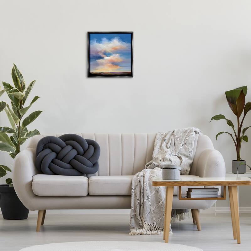 Stupell Luminous Sunset Clouds Framed Floater Canvas Wall Art Design By Karen Hale