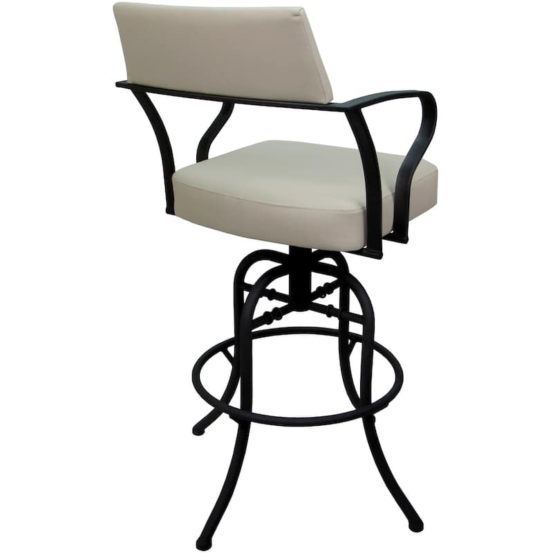 Carolina Beige Swivel Tilt Bar Height 30" Metal Bar Stool - 30" Seat