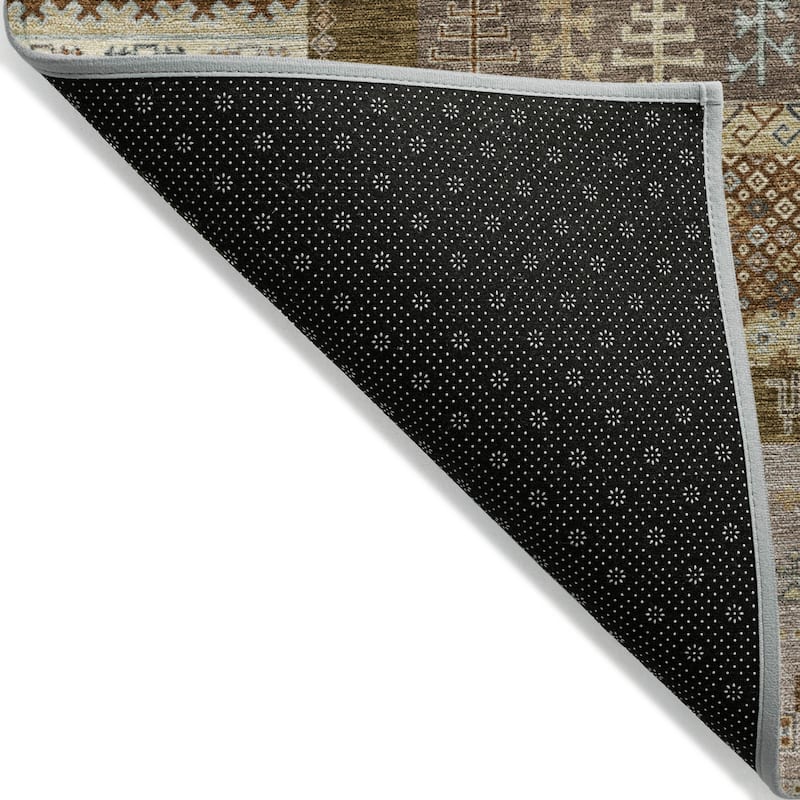 Machine Washable Indoor/Outdoor Global Kilim Chantille Rug