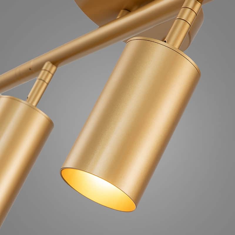 Modern Farmhouse 4/5-Light Gold Linear Ceiling Track Lighting Flush Mount Light