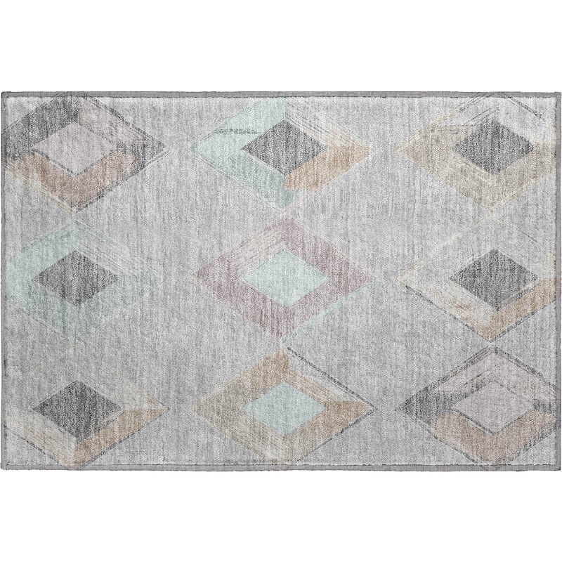 Premium Washable Super Soft Modern Diamond Mayfield Rug
