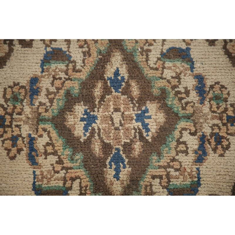 Hand Knotted Oriental 100% Wool Carpet Traditional Floral Peach Hamedan Area Rug - 10' 2'' X 6' 7''