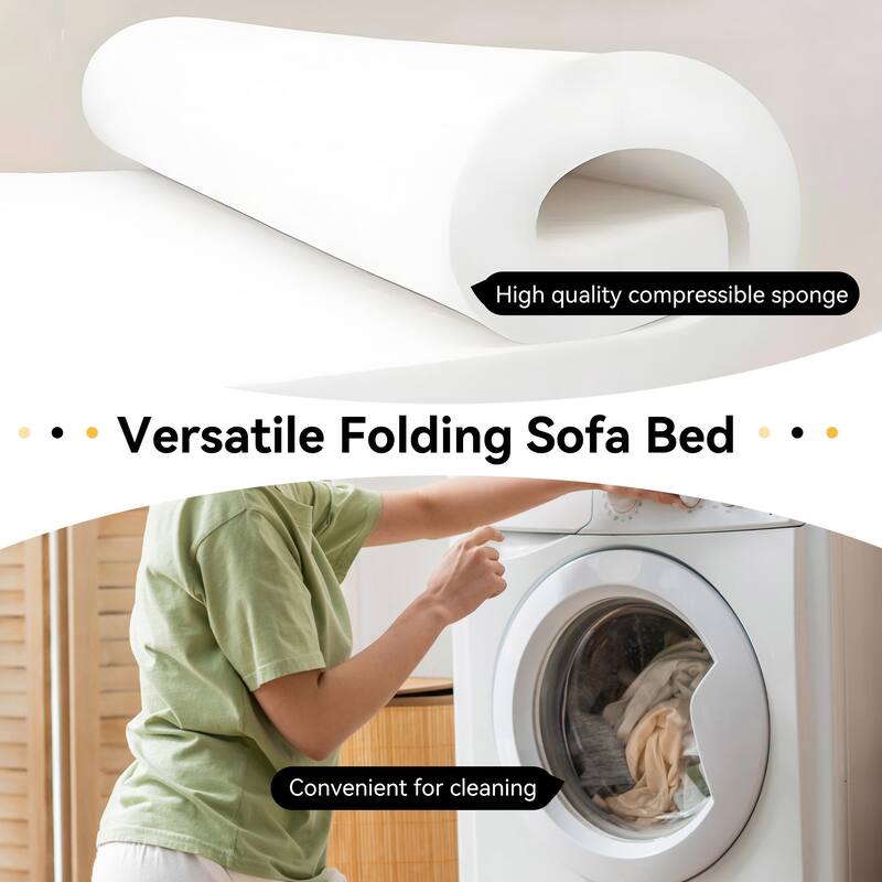 Twin Foldable Sleeper Chair Bed, 5-Second Bed for Dorm Living Room