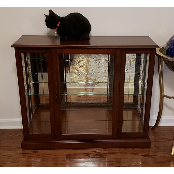 Shop Ridgewood Cherry Console Front Door Entry Curio Cabinet 40