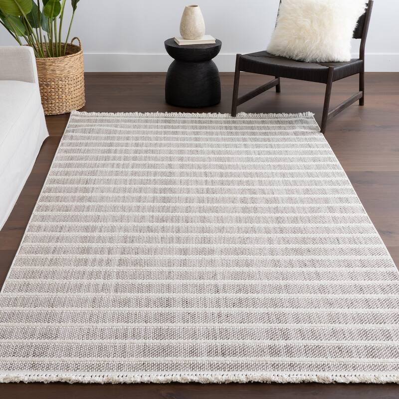 Nuloom Lucretia Striped Tassels Area Rug
