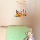 preview thumbnail 2 of 4, Handmade Blue and Orange Elephant Felt Nursery Mobile