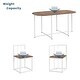 preview thumbnail 12 of 32, Modern 7-Piece Dining Table Set with Faux Marble Compact 55Inch Kitchen Table Set for 6