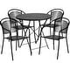 preview thumbnail 4 of 23, 30-in. Round Steel Folding Patio Table Set w/ 4 Chairs