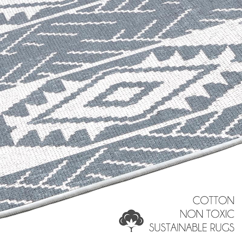 Sussexhome Heavy Duty Ultra Thin Non Slip Washable Cotton Indoor Rug - 2' x 3'