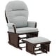 preview thumbnail 29 of 43, HOMCOM Nursery Glider Rocking Chair with Ottoman Cushion Seating