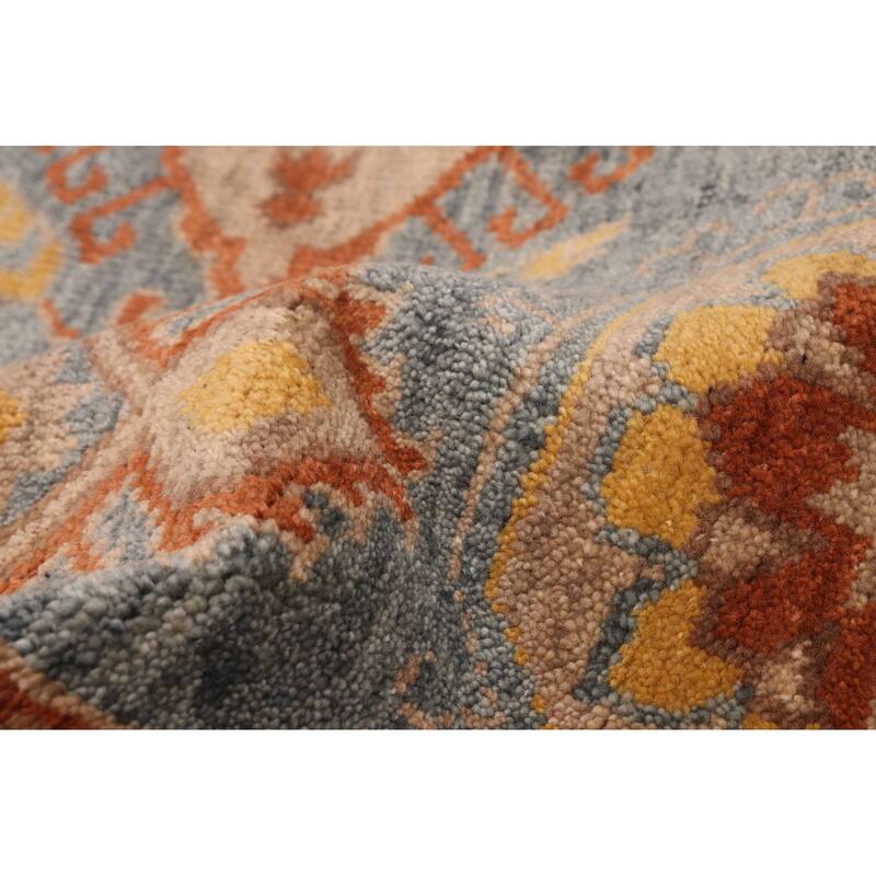 ECARPETGALLERY Hand-knotted Jules Serapi Dark Blue Wool Rug - 7'11 x 9'9