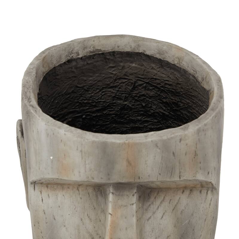 Magnesium Oxide Easter Island Head Planter - 13 x 14 x 18
