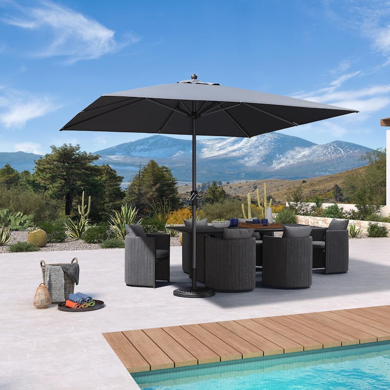 PURPLE LEAF Durable Solid Outdoor Market Umbrella Patio Table Umbrella