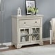 preview thumbnail 1 of 4, Luccas Transitional Antique White 32-inch Wood 2-Shelf Hallway Cabinet by Furniture of America Antique White