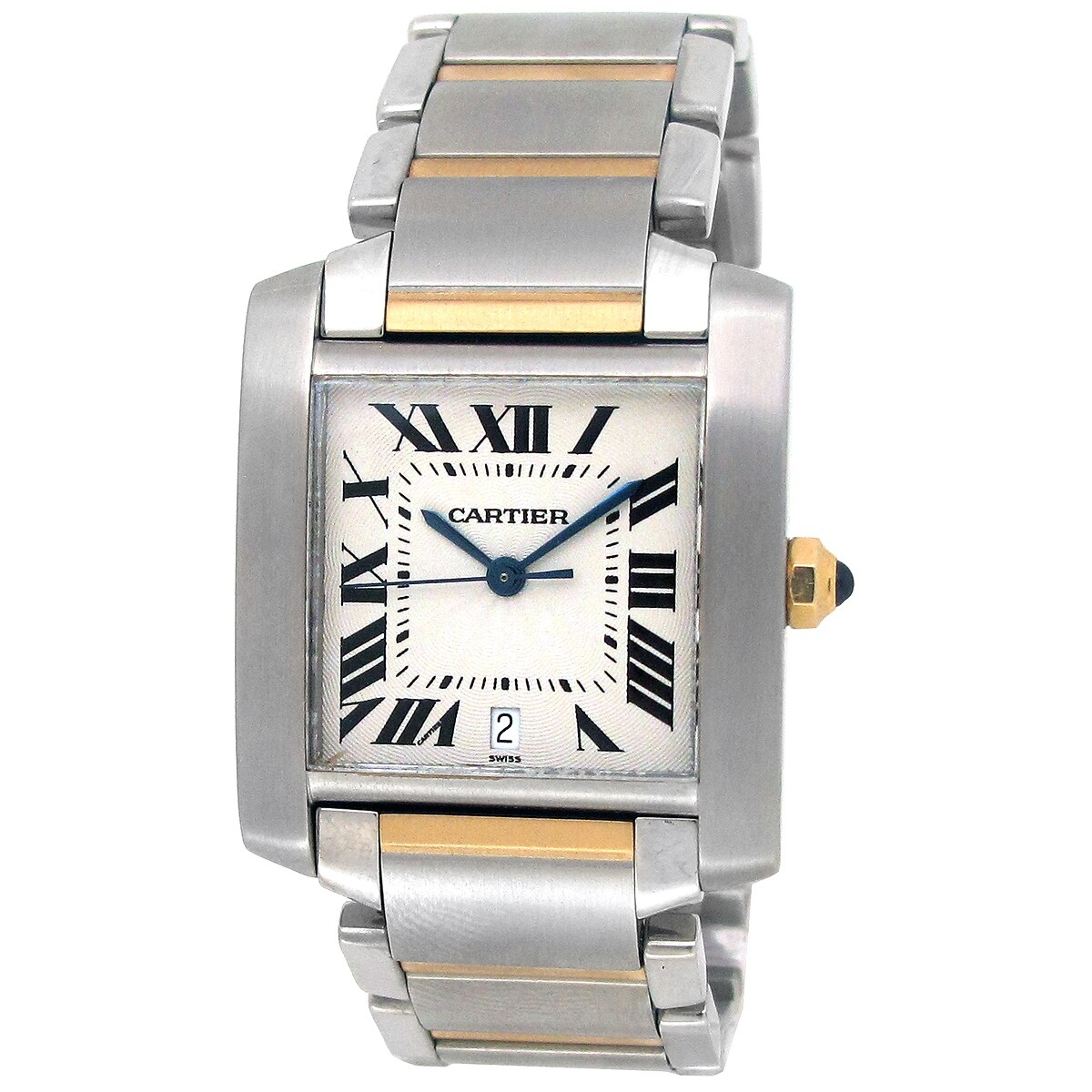 Shop Pre Owned 30mm X 25mm Cartier Tank Francaise Watch One Size On Sale Overstock 31635255