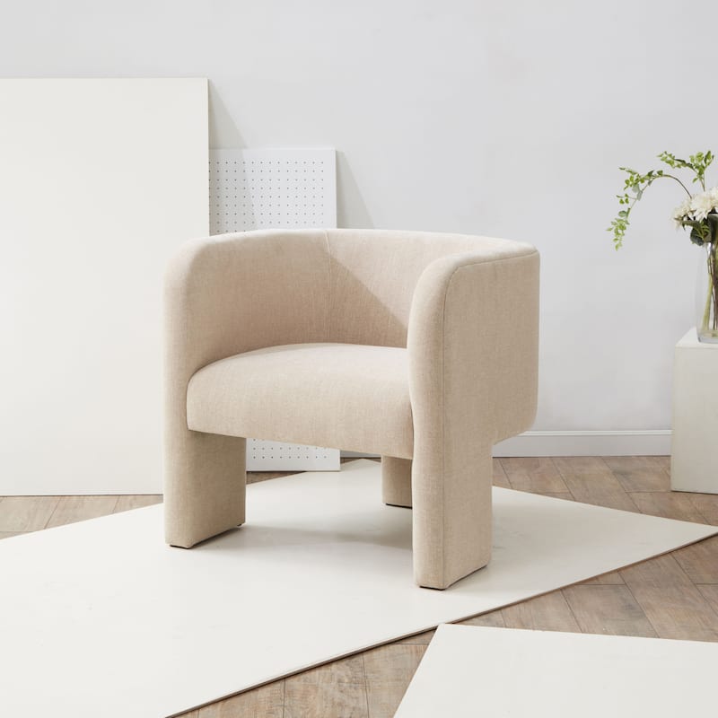 SAFAVIEH Couture Sammie 3-Leg Boucle Accent Chair - 30 in. W x 30 in. D x 29 in. H