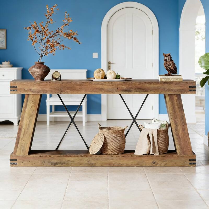 Two-Tier Side Table, Unique Entryway Table, Functional Console Table