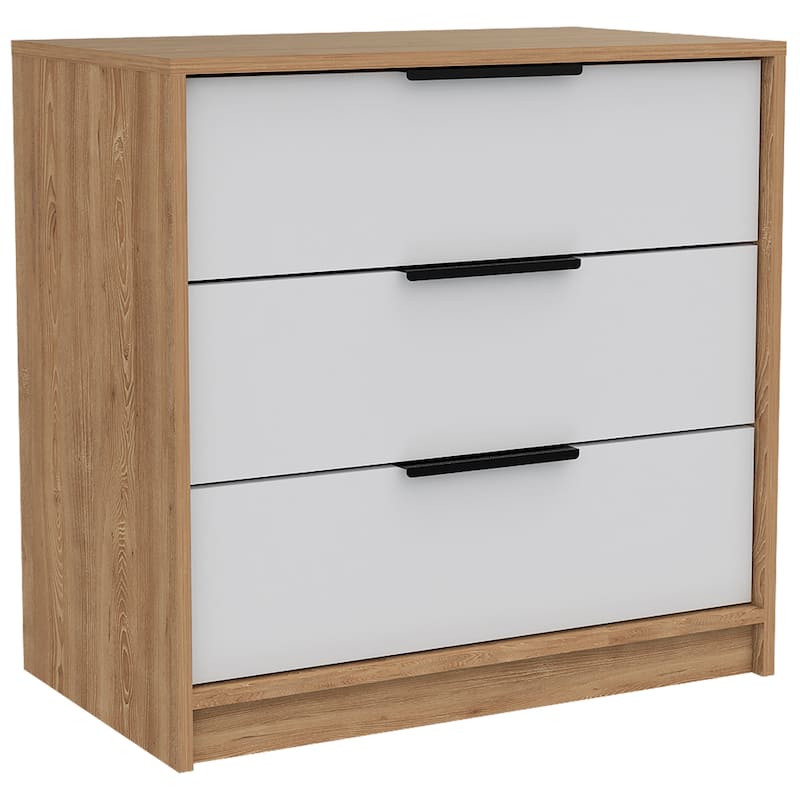 TUHOME Kaia 27-inch Wide Contemporary 3 Drawer Dresser - Oak