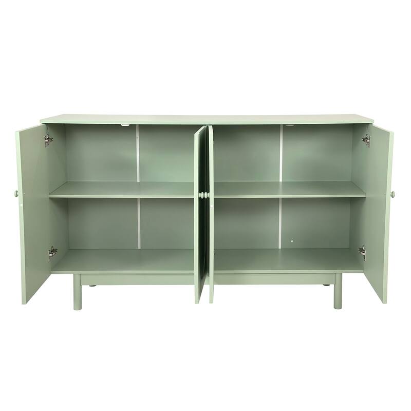 Stylish and Functional 4-Door Intaglio Storage Cabinet
