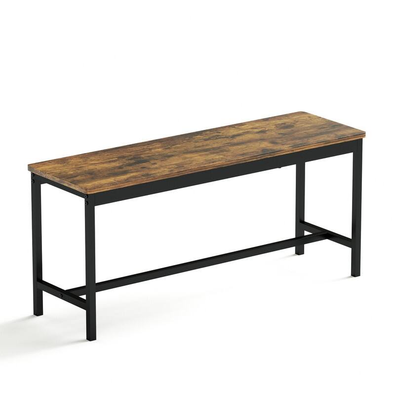 Industrial Style Dining Table Set For 4,Rustic Brown Kitchen Table and