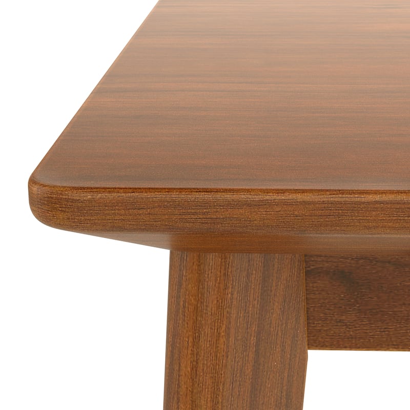 Mid-century Modern 47 inch Dining Table, Space-Saving Dinette for Home, Kitchen, Apartment, Rubberwood Legs