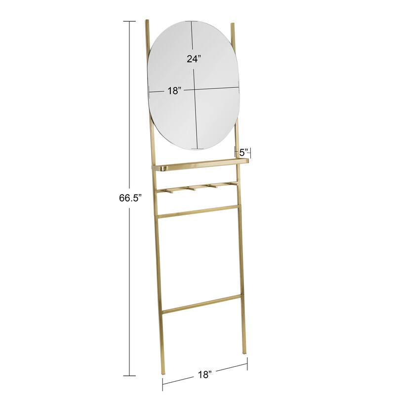 Kate and Laurel Noka Mirror Leaning Ladder