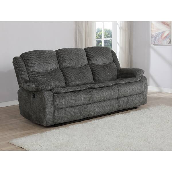 Manchester Upholstered Power Sofa With Drop Down Table On Sale Overstock 32118764