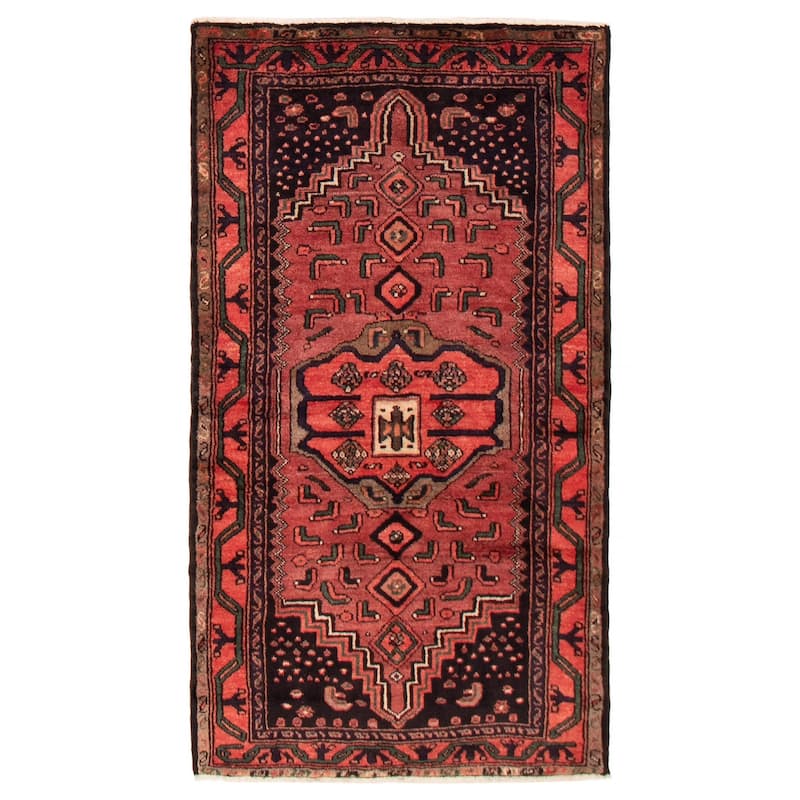 ECARPETGALLERY Hand-knotted Konya Anatolian Red Wool Rug - 3'8 x 6'5 - Red - 3'8 x 6'5