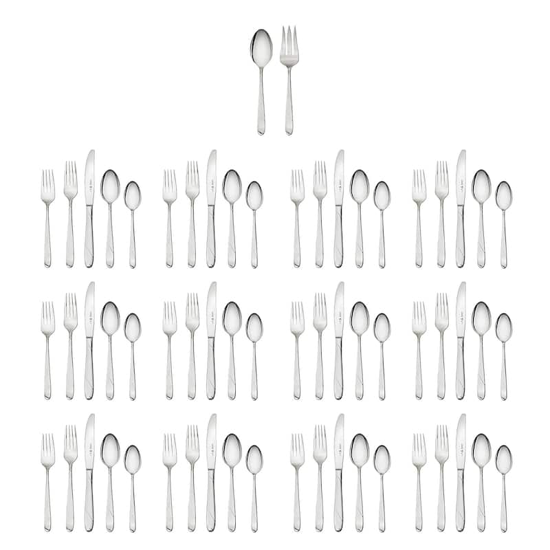 Henckels Milena 62-pc 18/10 Stainless Steel Flatware Set, Service for 12