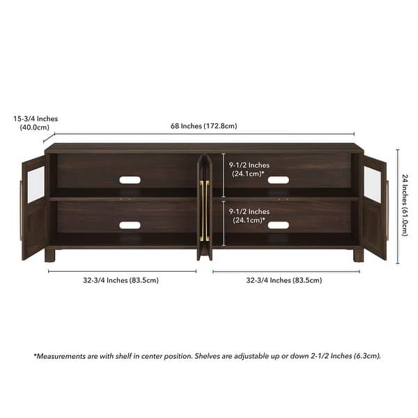 dimension image slide 2 of 6, Holbrook Rectangular TV Stand for TV's up to 75"