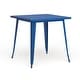 preview thumbnail 9 of 28, 31.5-inch Square Metal Indoor/Outdoor Cafe Table