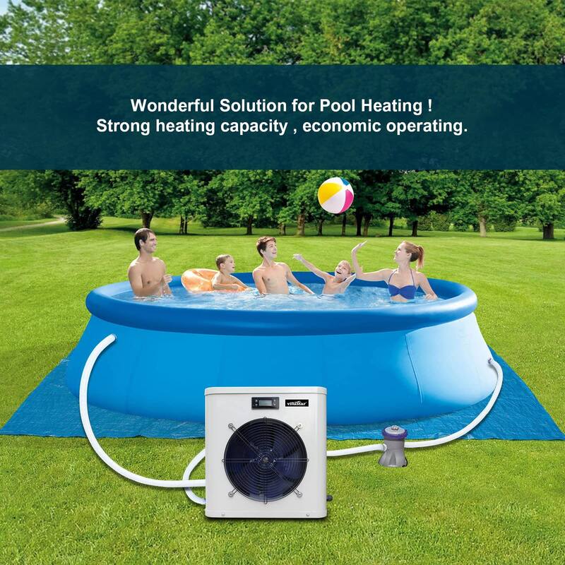 Pool Heat Pump, Pool Heater, 16000 BTU/hr, Fit 15/18/24 Foot Pool