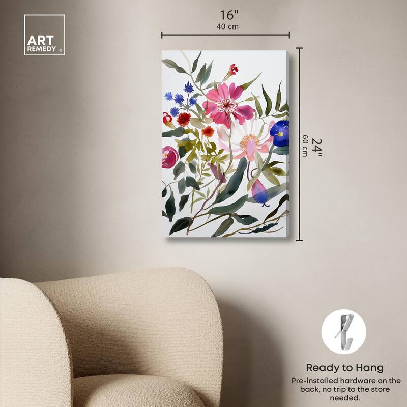 Watery Petals I Canvas by Art Remedy, Gallery Wrapped