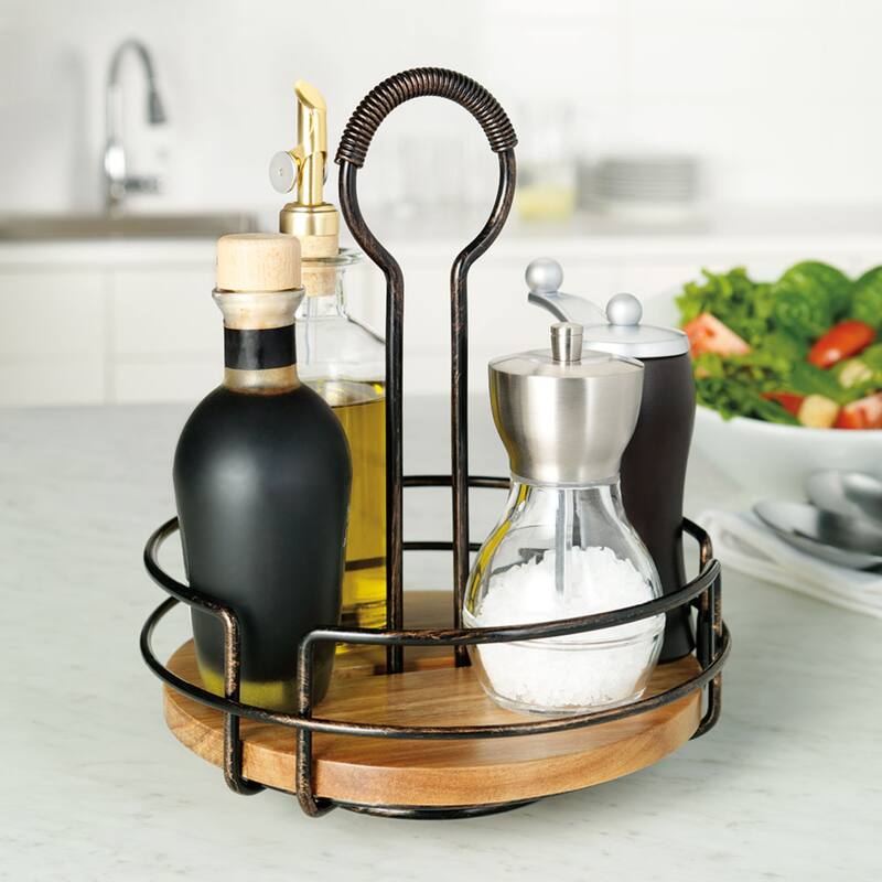 Mikasa Gourmet Basics Hanover Condiment Caddy - 8.5" D x 9.75" H
