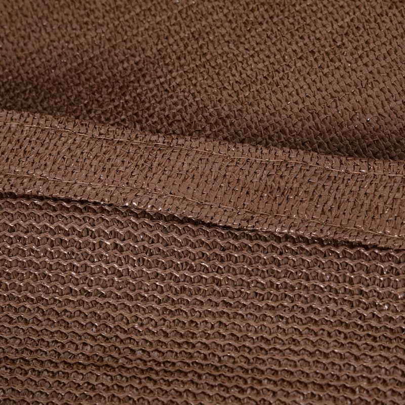 Outsunny 20' x 13' Rectangle Outdoor Patio Sun Shade Sail Canopy with D-Rings and Nylon Rope Included - Brown - 20' x 13'