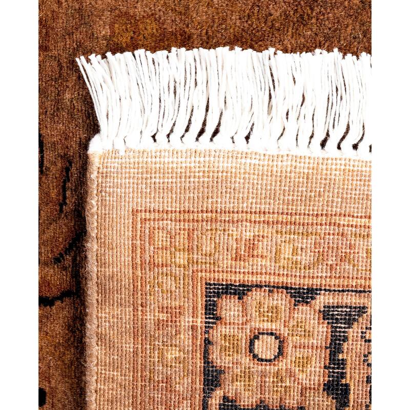 Overdyed One-of-a-Kind Hand-Knotted Area Rug - Brown - 2' 7" x 12' 7"