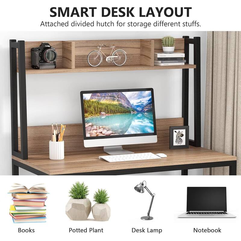 Computer Desk with Hutch